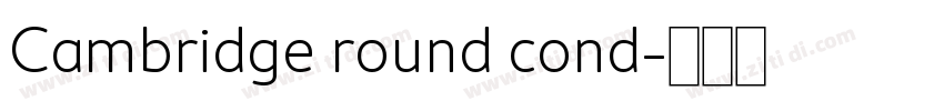 Cambridge round cond字体转换